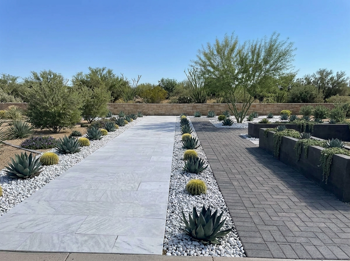 After landscaping transformation
