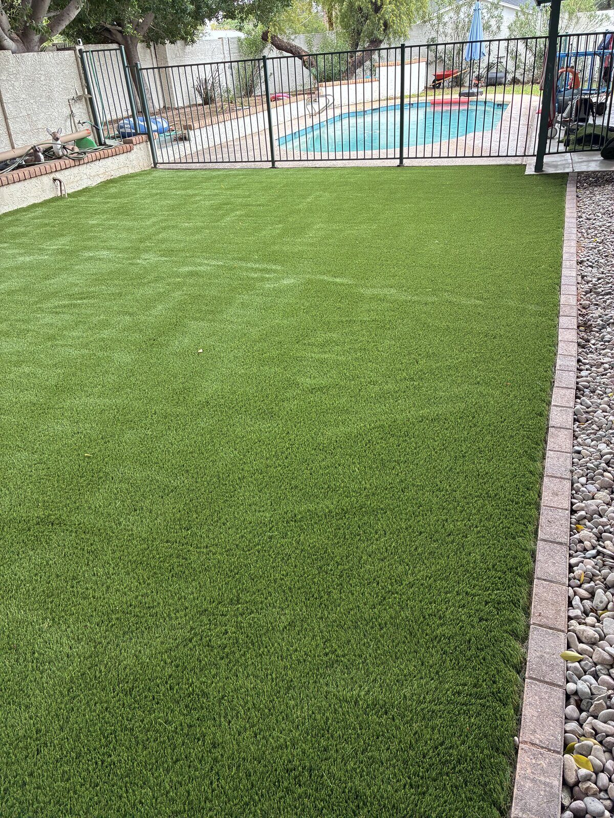 Poolside Turf Install